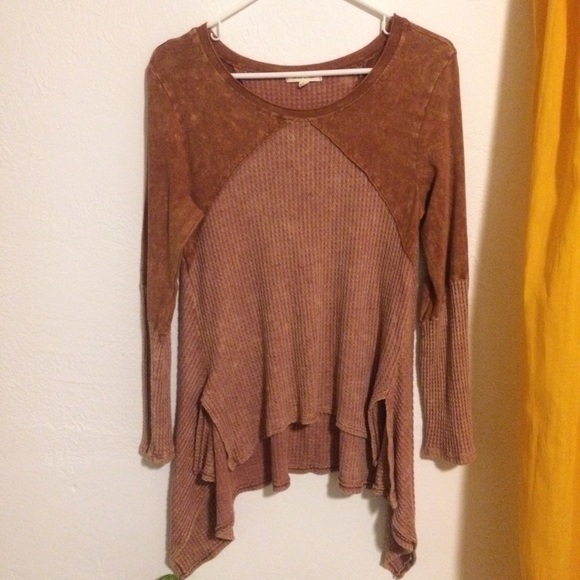 Rust Colored Peasant Top - Picture 1 of 4